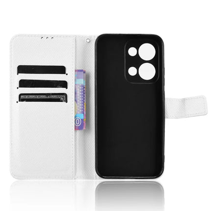 For Oppo Reno13 5G (Global) Case PU Leather Diamond Texture Wallet Phone Cover