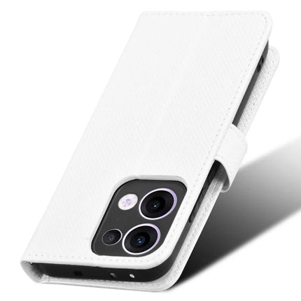 For Oppo Reno13 5G (Global) Case PU Leather Diamond Texture Wallet Phone Cover