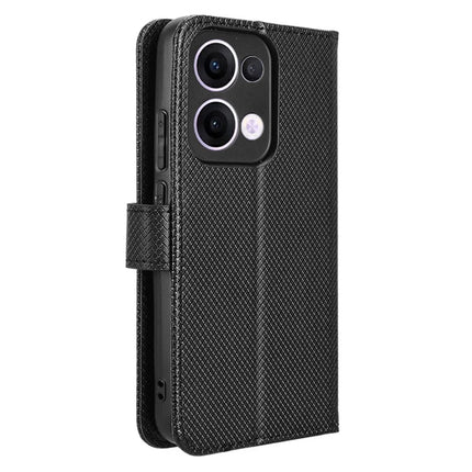 For Oppo Reno13 5G (Global) Case PU Leather Diamond Texture Wallet Phone Cover