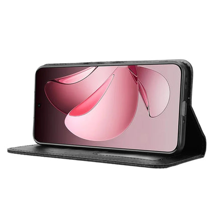 For Oppo Reno13 Pro 5G Leather Case Wallet Stand Retro Texture Phone Cover