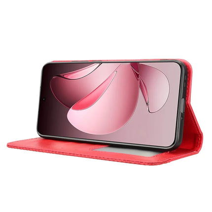 For Oppo Reno13 Pro 5G Leather Case Wallet Stand Retro Texture Phone Cover