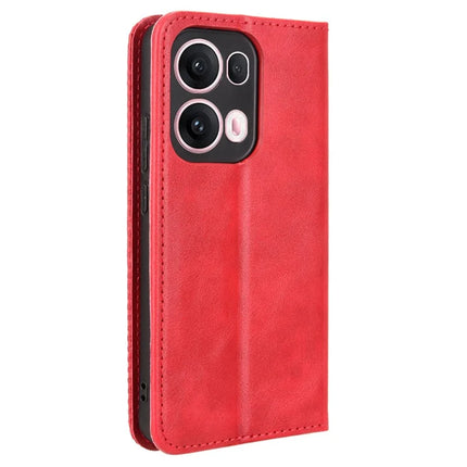For Oppo Reno13 Pro 5G Leather Case Wallet Stand Retro Texture Phone Cover