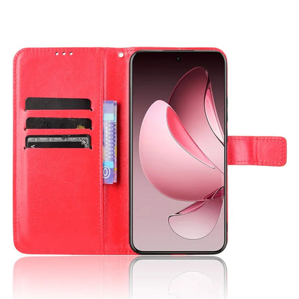 For Oppo Reno13 Pro 5G Case Crazy Horse Texture PU Leather Phone Wallet Cover