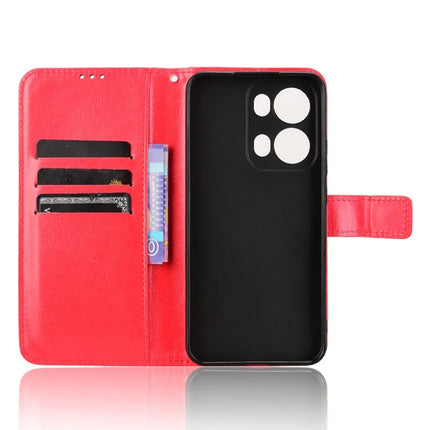For Oppo Reno13 Pro 5G Case Crazy Horse Texture PU Leather Phone Wallet Cover