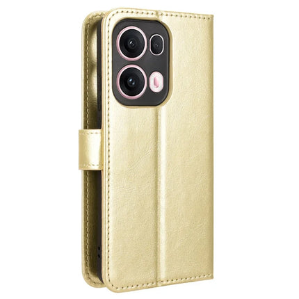 For Oppo Reno13 Pro 5G Case Crazy Horse Texture PU Leather Phone Wallet Cover
