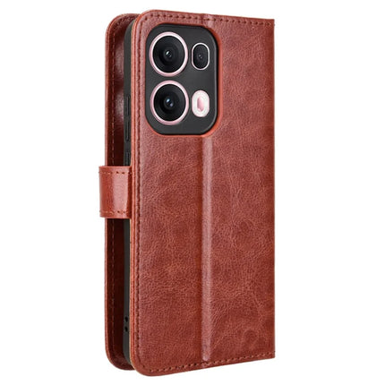 For Oppo Reno13 Pro 5G Case Crazy Horse Texture PU Leather Phone Wallet Cover