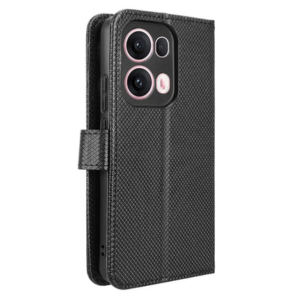 For Oppo Reno13 Pro 5G Case PU Leather Diamond Texture Wallet Phone Cover