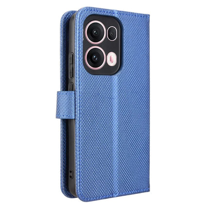 For Oppo Reno13 Pro 5G Case PU Leather Diamond Texture Wallet Phone Cover