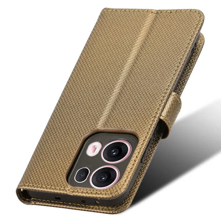 For Oppo Reno13 Pro 5G Case PU Leather Diamond Texture Wallet Phone Cover