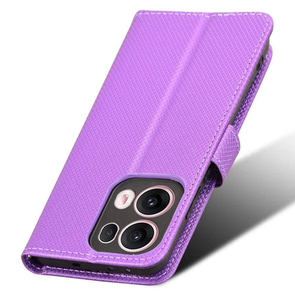 For Oppo Reno13 Pro 5G Case PU Leather Diamond Texture Wallet Phone Cover