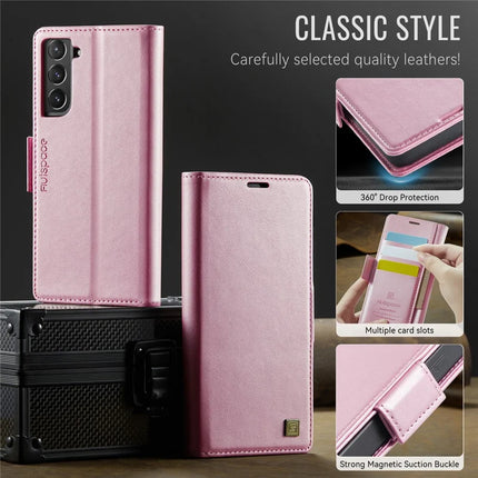 For Samsung Galaxy S21 Ultra 5G Case AUTSPACE A11 RFID Blocking Retro Leather Cell Phone Wallet Cover
