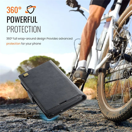For Samsung Galaxy S22 Ultra 5G Case AUTSPACE A11 RFID Blocking Retro Leather Cell Phone Wallet Cover