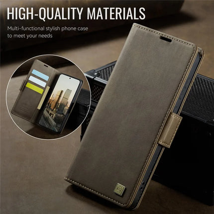 For Samsung Galaxy S22 Ultra 5G Case AUTSPACE A11 RFID Blocking Retro Leather Cell Phone Wallet Cover