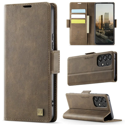 For Samsung Galaxy A53 5G Case AUTSPACE A11 RFID Blocking Retro Leather Cell Phone Wallet Cover