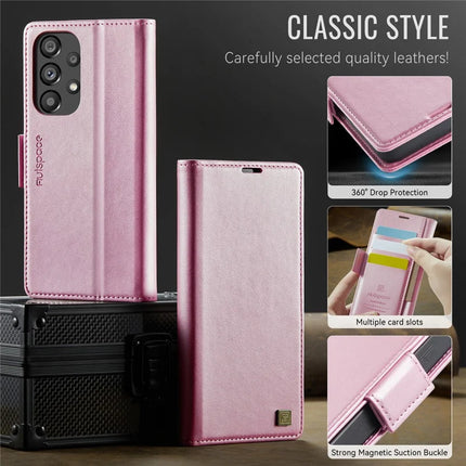 For Samsung Galaxy A52 5G Case AUTSPACE A11 RFID Blocking Retro Leather Cell Phone Wallet Cover