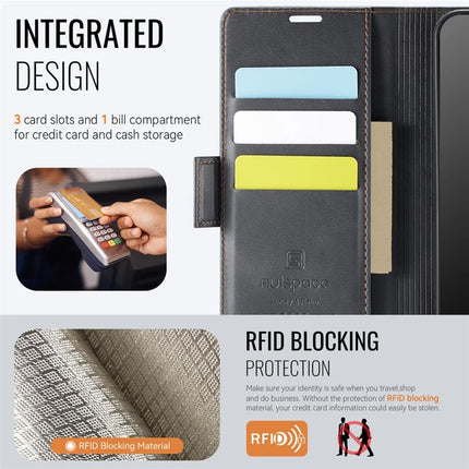 For Samsung Galaxy A52 5G Case AUTSPACE A11 RFID Blocking Retro Leather Cell Phone Wallet Cover