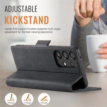 For Samsung Galaxy A52 5G Case AUTSPACE A11 RFID Blocking Retro Leather Cell Phone Wallet Cover