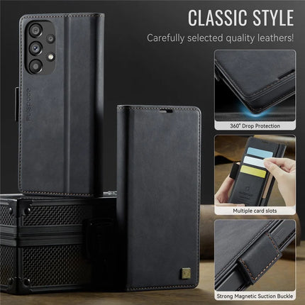 For Samsung Galaxy A52 5G Case AUTSPACE A11 RFID Blocking Retro Leather Cell Phone Wallet Cover