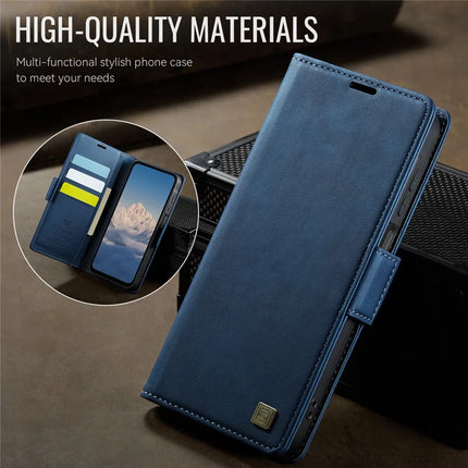 For Samsung Galaxy A14 4G / Galaxy A14 5G Case AUTSPACE A11 RFID Blocking Retro Leather Cell Phone Wallet Cover