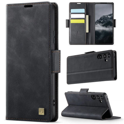 For Samsung Galaxy A35 5G Case AUTSPACE A11 RFID Blocking Retro Leather Cell Phone Wallet Cover