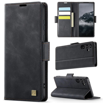 For Samsung Galaxy A55 5G Case AUTSPACE A11 RFID Blocking Retro Leather Cell Phone Wallet Cover