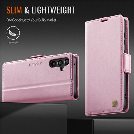 For Samsung Galaxy A55 5G Case AUTSPACE A11 RFID Blocking Retro Leather Cell Phone Wallet Cover