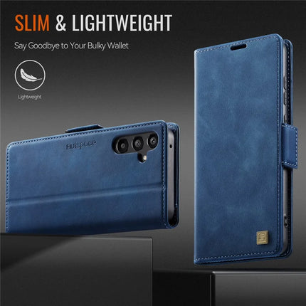 For Samsung Galaxy A55 5G Case AUTSPACE A11 RFID Blocking Retro Leather Cell Phone Wallet Cover