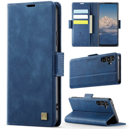 For Samsung Galaxy A34 5G Case AUTSPACE A11 RFID Blocking Retro Leather Cell Phone Wallet Cover