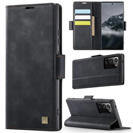 For Samsung Galaxy Note20 Ultra Case AUTSPACE A11 RFID Blocking Retro Leather Cell Phone Wallet Cover