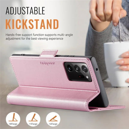 For Samsung Galaxy Note20 Ultra Case AUTSPACE A11 RFID Blocking Retro Leather Cell Phone Wallet Cover