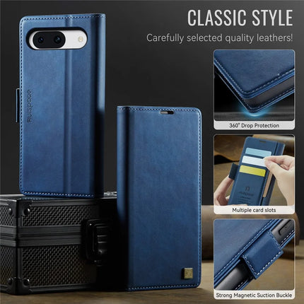 For Google Pixel 8a Case AUTSPACE A11 RFID Blocking Retro Leather Cell Phone Wallet Cover