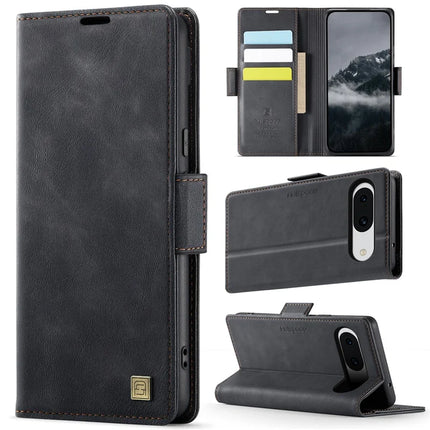 For Google Pixel 8a Case AUTSPACE A11 RFID Blocking Retro Leather Cell Phone Wallet Cover