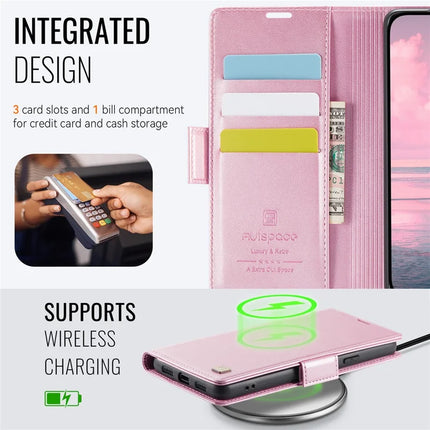 For Google Pixel 8a Case AUTSPACE A11 RFID Blocking Retro Leather Cell Phone Wallet Cover
