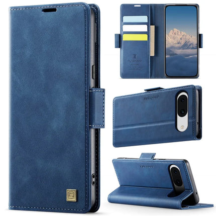 For Google Pixel 8 Case AUTSPACE A11 RFID Blocking Retro Leather Cell Phone Wallet Cover
