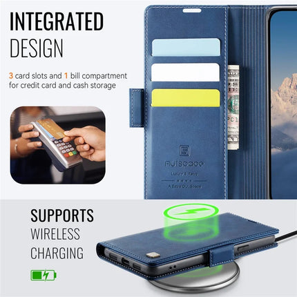 For Google Pixel 8 Case AUTSPACE A11 RFID Blocking Retro Leather Cell Phone Wallet Cover