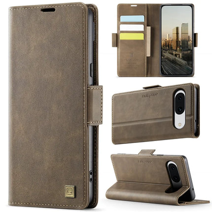 For Google Pixel 8 Case AUTSPACE A11 RFID Blocking Retro Leather Cell Phone Wallet Cover
