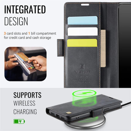 For Google Pixel 8 Pro Case AUTSPACE A11 RFID Blocking Retro Leather Cell Phone Wallet Cover