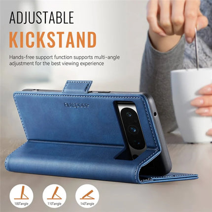 For Google Pixel 8 Pro Case AUTSPACE A11 RFID Blocking Retro Leather Cell Phone Wallet Cover