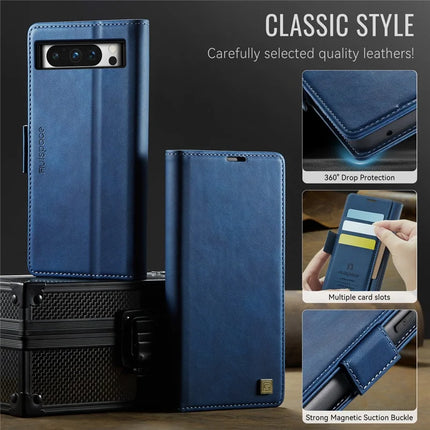 For Google Pixel 8 Pro Case AUTSPACE A11 RFID Blocking Retro Leather Cell Phone Wallet Cover