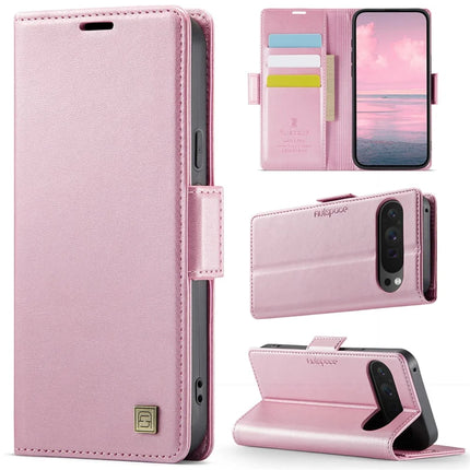 For Google Pixel 9 Pro / Google Pixel 9 Case AUTSPACE A11 RFID Blocking Retro Leather Cell Phone Wallet Cover