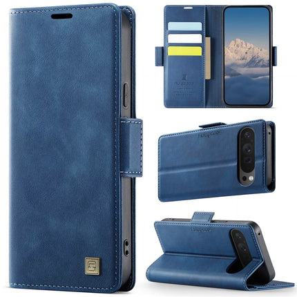 For Google Pixel 9 Pro / Google Pixel 9 Case AUTSPACE A11 RFID Blocking Retro Leather Cell Phone Wallet Cover