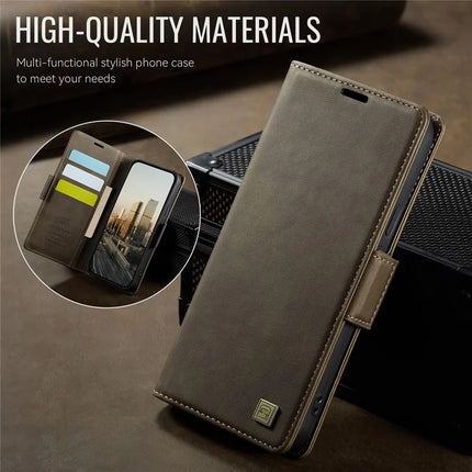 For Google Pixel 9 Pro / Google Pixel 9 Case AUTSPACE A11 RFID Blocking Retro Leather Cell Phone Wallet Cover