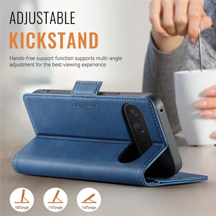 For Google Pixel 9 Pro XL Case AUTSPACE A11 RFID Blocking Retro Leather Cell Phone Wallet Cover