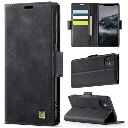 For iPhone 11 Case AUTSPACE A11 RFID Blocking Retro Leather Cell Phone Wallet Cover