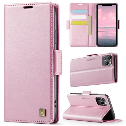 For iPhone 11 Pro Max Case AUTSPACE A11 RFID Blocking Retro Leather Cell Phone Wallet Cover