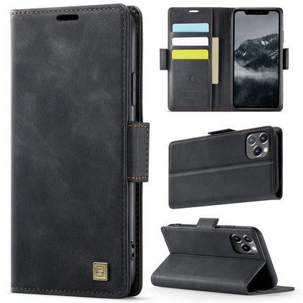 For iPhone 11 Pro Max Case AUTSPACE A11 RFID Blocking Retro Leather Cell Phone Wallet Cover