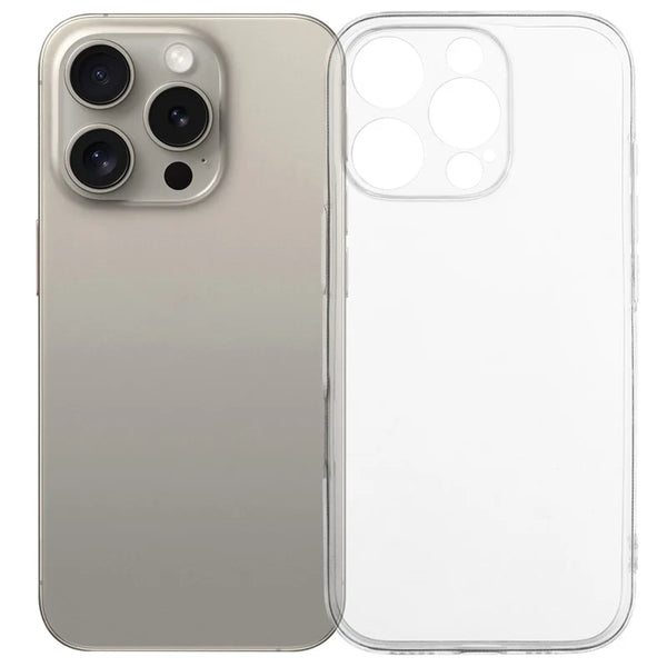 ShopCaseCart Slim Durable iPhone 15 Pro Protective cover Ultra Thin 0.7mm Clear TPU Anti Drop Phone Guard Precise Cutouts