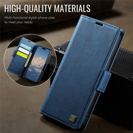 For iPhone 13 Pro Max 6.7 inch Case AUTSPACE A11 RFID Blocking Retro Leather Cell Phone Wallet Cover