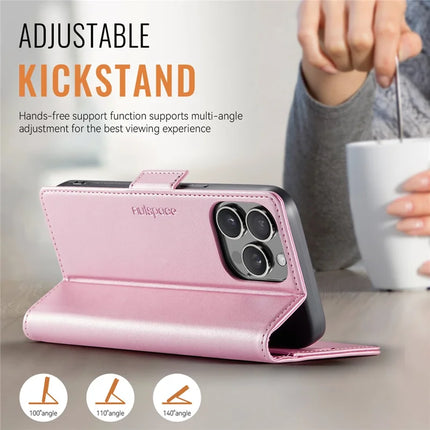For iPhone 13 Pro Max 6.7 inch Case AUTSPACE A11 RFID Blocking Retro Leather Cell Phone Wallet Cover