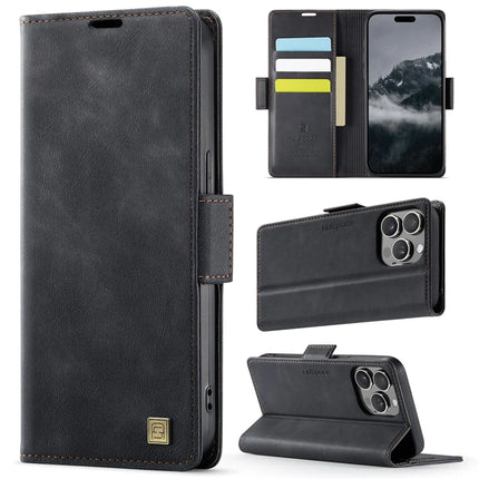 For iPhone 13 Pro Max 6.7 inch Case AUTSPACE A11 RFID Blocking Retro Leather Cell Phone Wallet Cover